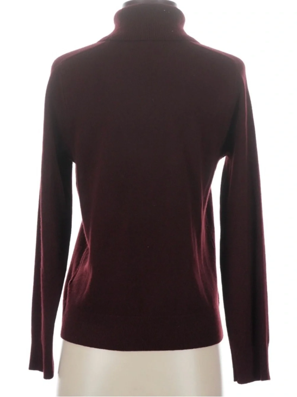 Quince Mongolian Cashmere Turtleneck Deep Burgundy Sweater - Small - Picture 3 of 7